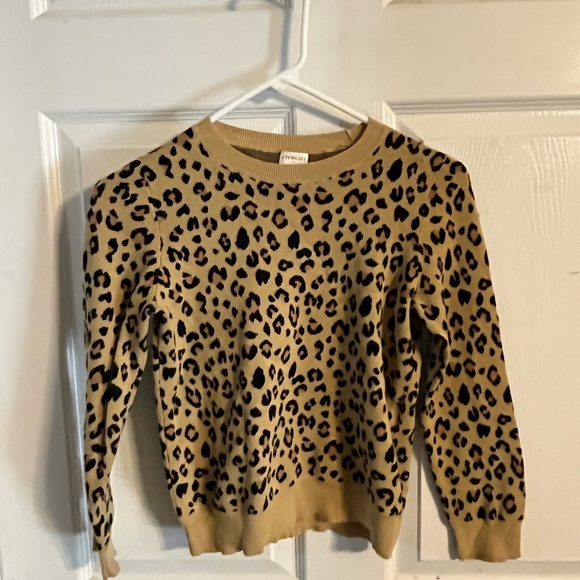 Crewcuts Other - Crewcuts Tan and Black Leopard Print Sweater